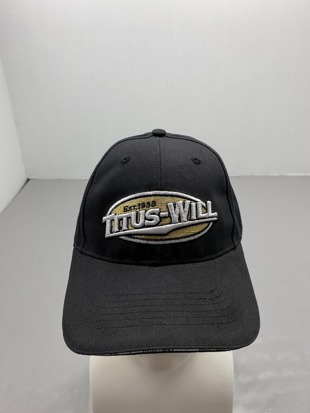 Titus-Will Hat Cap Strap Back One Size Black Baseball Cap Twill Auto Group